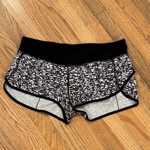 lululemon athletica Black and White Athletic Shorts
